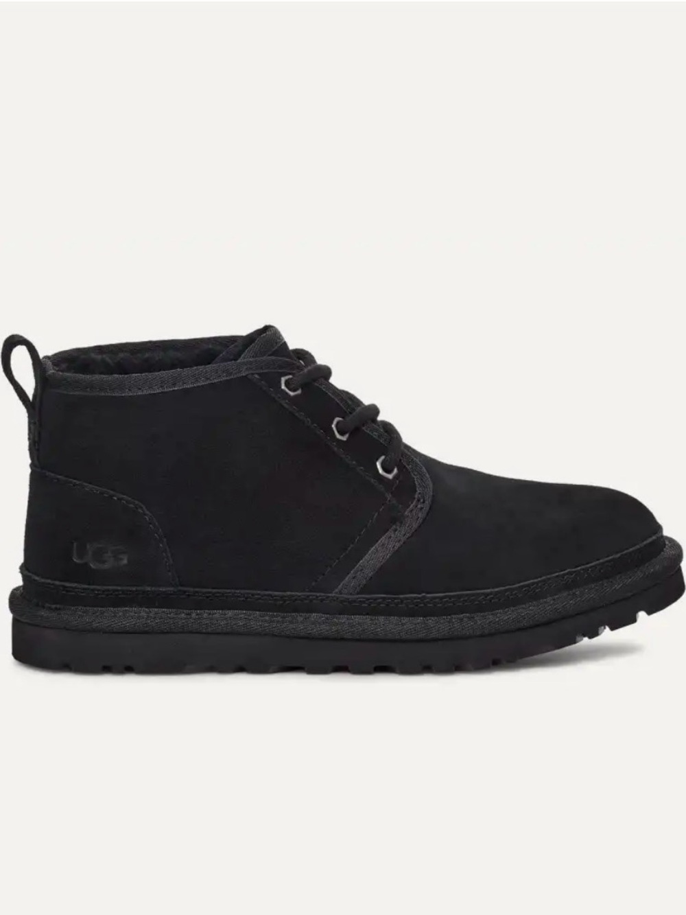 Ugg Neumel black boot booties suede sheepskin size 7